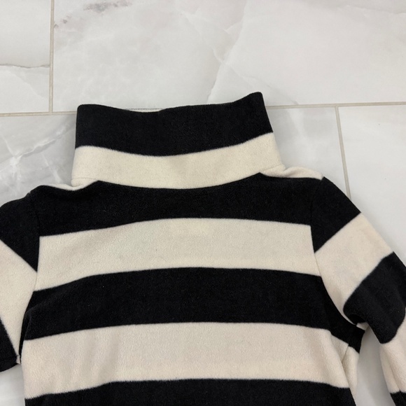 Dudley Stephens Greenpoint Turtleneck in Vello Fleece, NWT, Small Blk/Crm Stripe - Picture 3 of 6